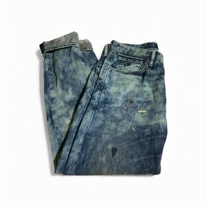 Scotch and Soda Dean Loose Taper in distressed bleach wash